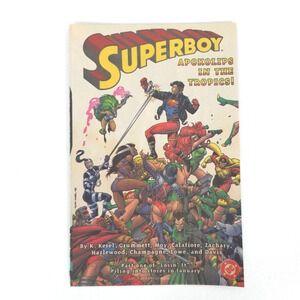 Superboy Print Ad Apokolips in the Tropics DC Comics 1990s Promo Art 6.25x10.25